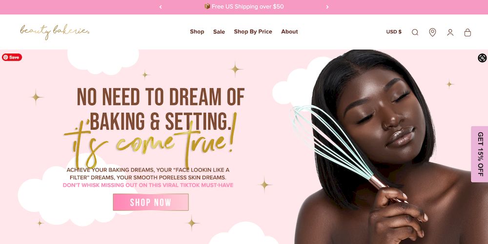 shopify store Beauty Bakerie