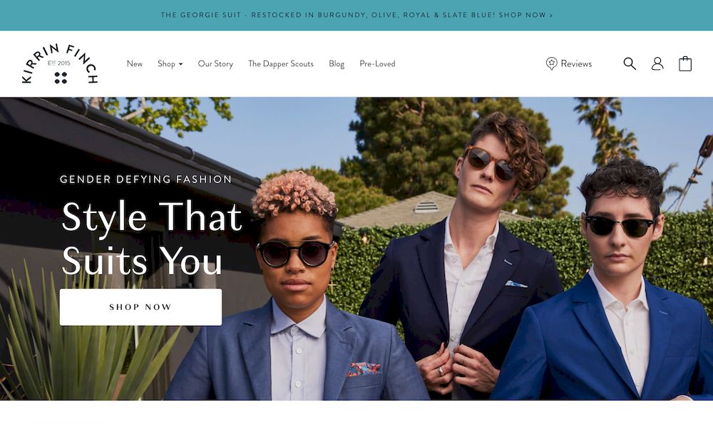 shopify store Kirrin Finch