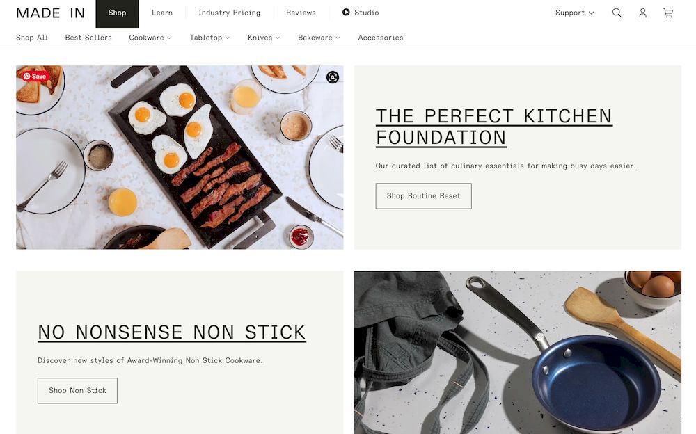 shopify store Made In