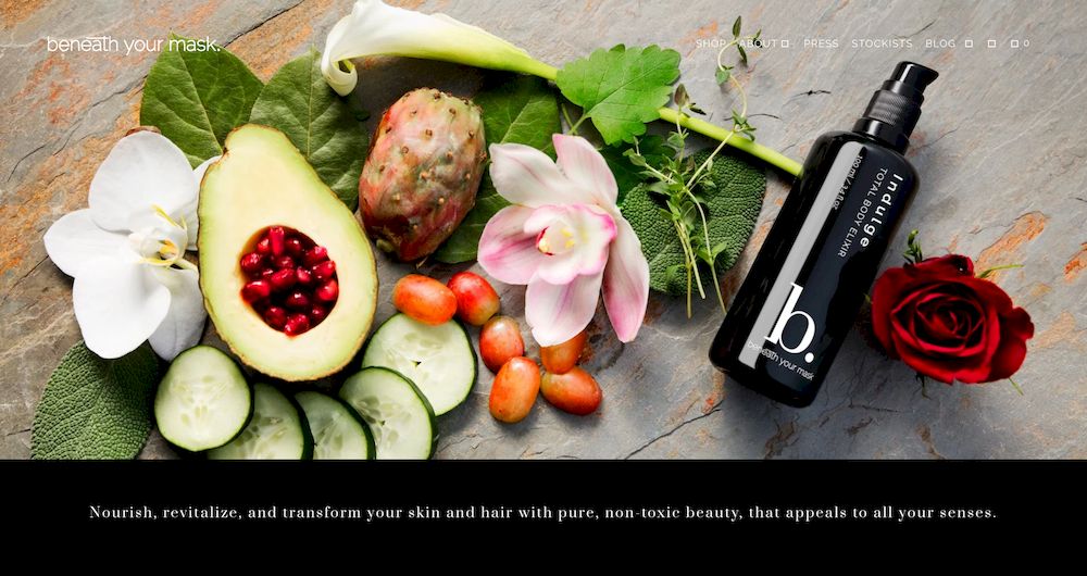 shopify store Beneath Your Mask