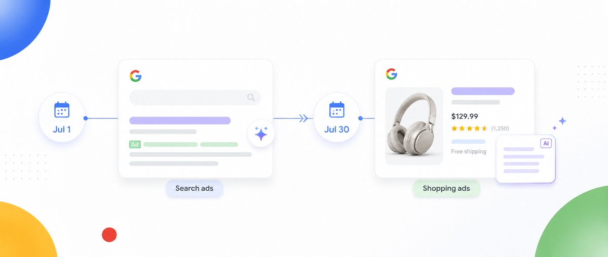 Google AI描述从搜索广告延伸到Shopping广告的时间线