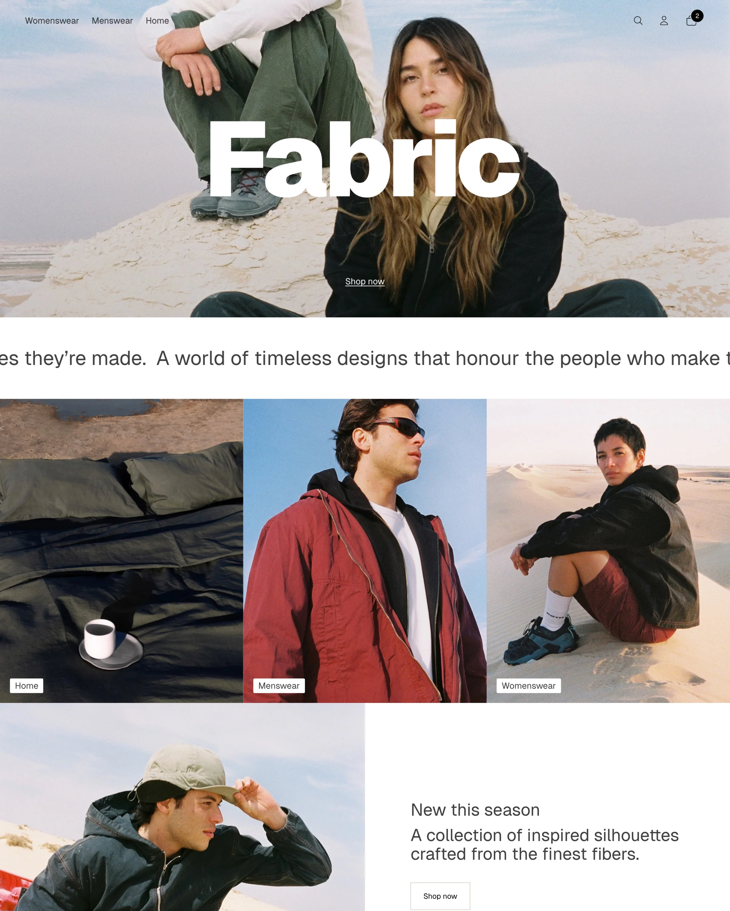 Shopify免费模板 - Fabric