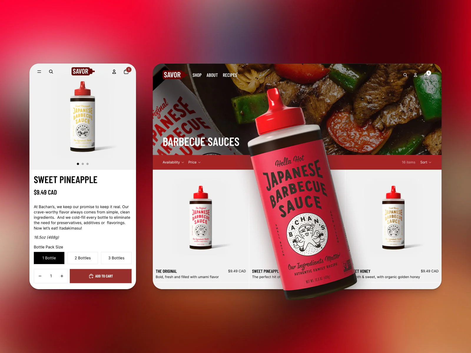 明亮诱人的展示