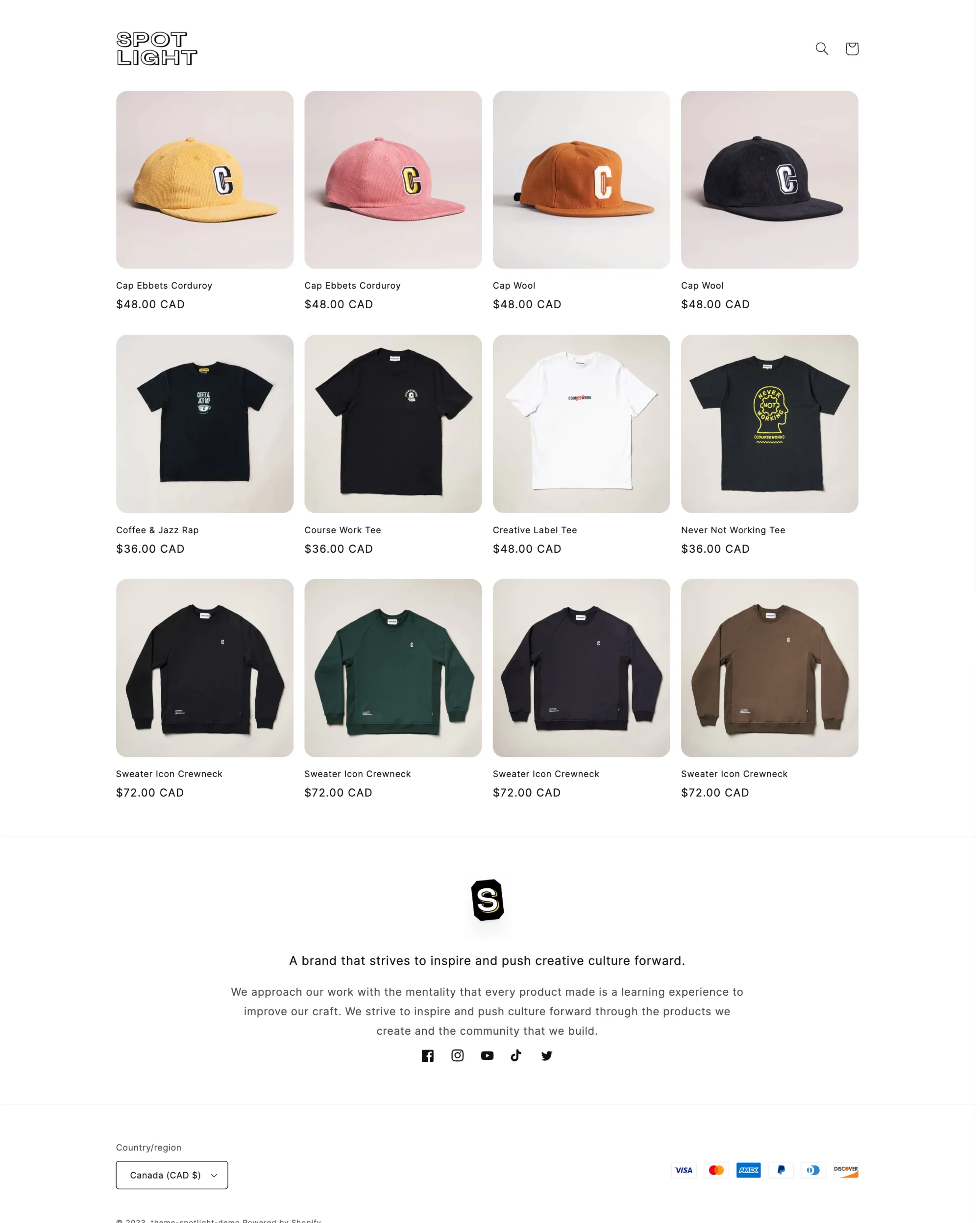 Shopify免费模板 - Spotlight