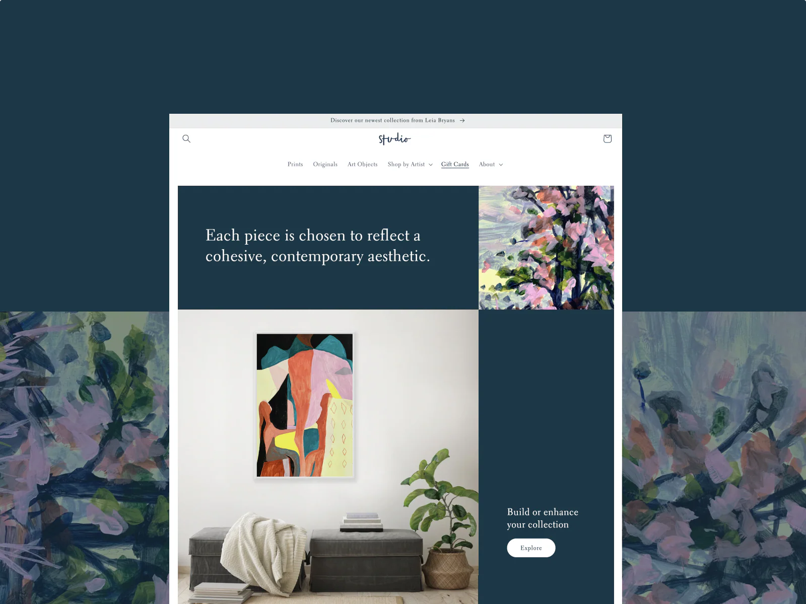 框架艺术的色彩点缀