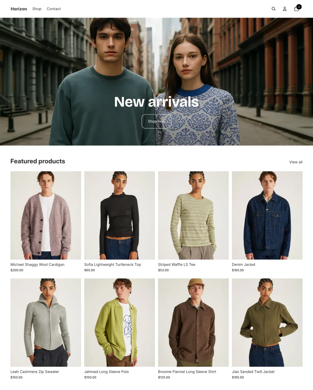 Shopify免费模板 - Horizon