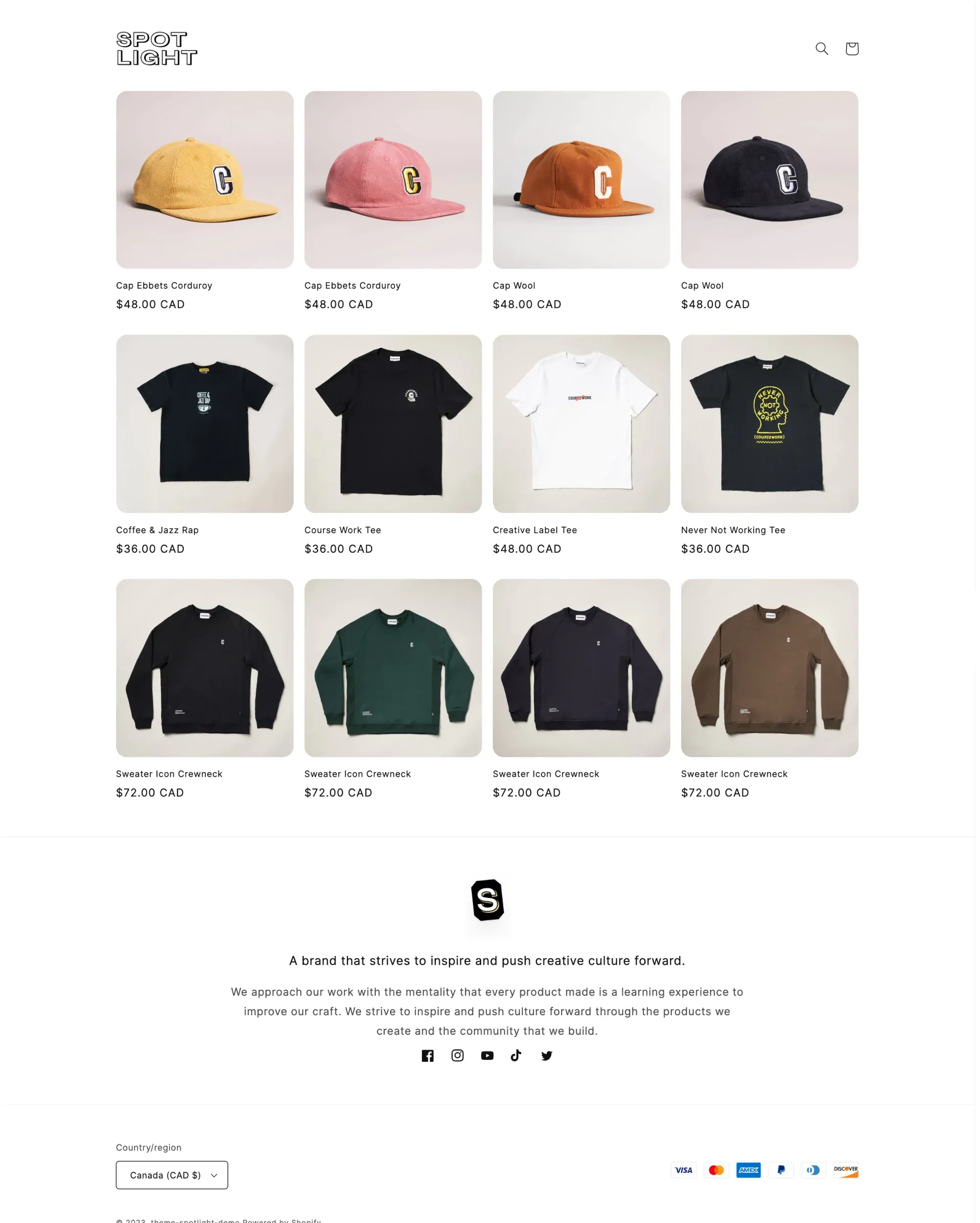 Shopify免费模板 - Spotlight